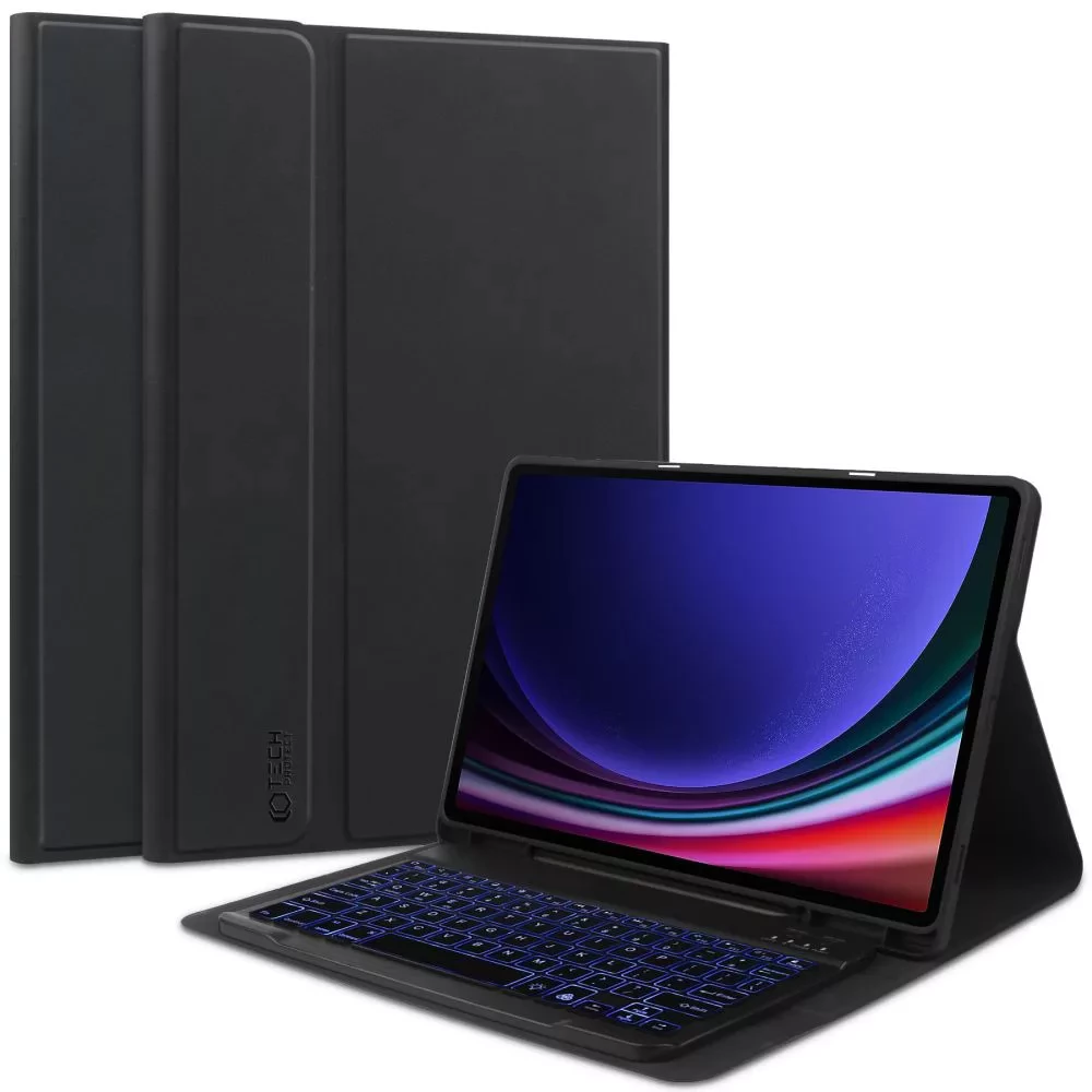 ZONE TP SC Pen + Keyboard Bluetooth billentyűzetes mappa tok érintőceruza tartó Samsung Galaxy Tab A9 (8.7) fekete