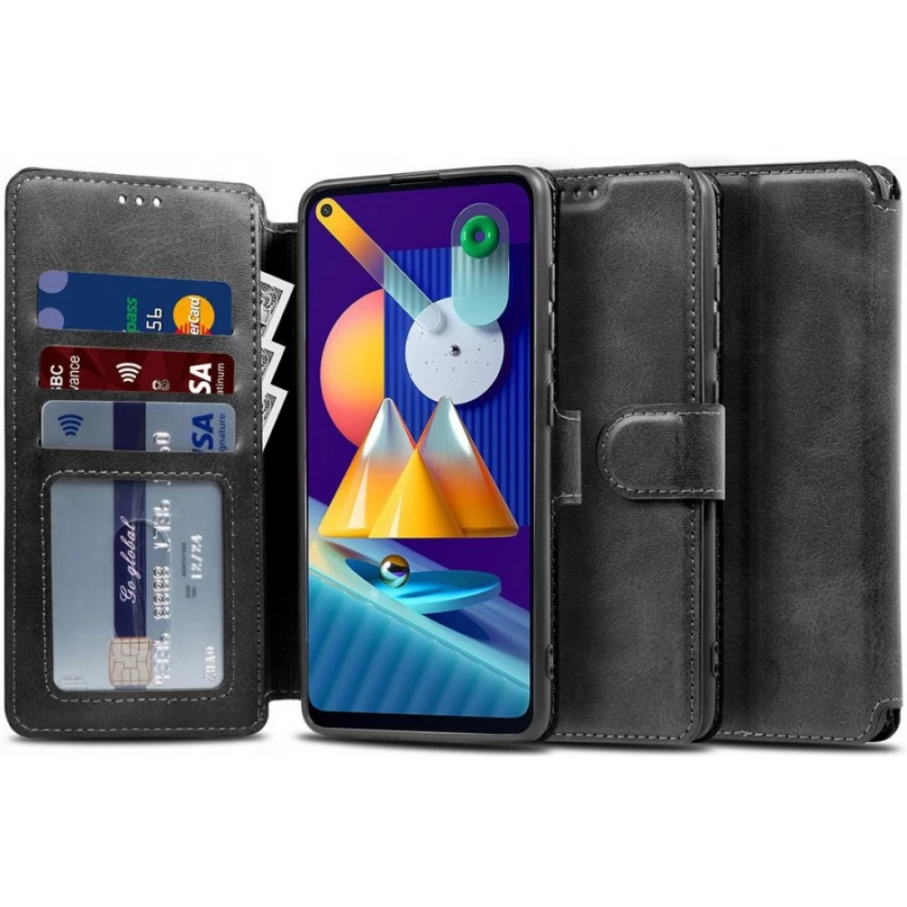 ZONE TP Wallett oldalra nyitható tok mágnes csattal Samsung Galaxy S22 Plus 5G fekete