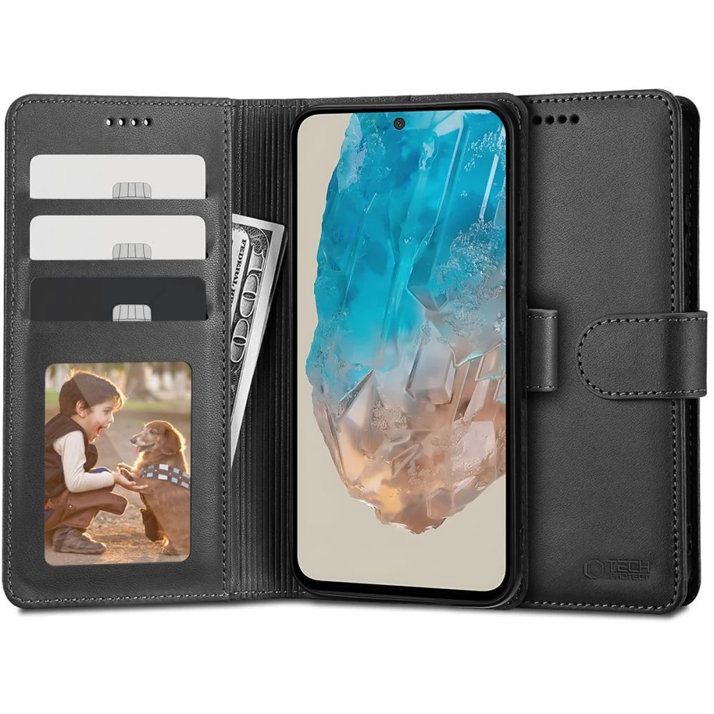 ZONE TP Wallett oldalra nyitható tok mágnes csattal Samsung Galaxy M35 5G fekete