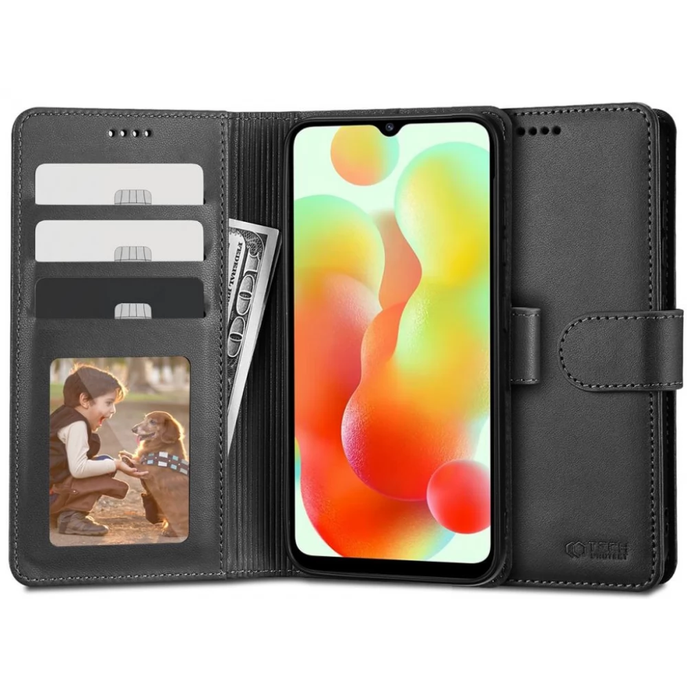 ZONE TP Wallett oldalra nyitható tok mágnes csattal Xiaomi Redmi 12C fekete