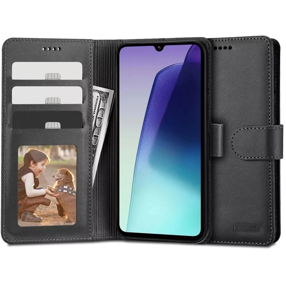ZONE TP Wallett oldalra nyitható tok mágnes csattal Xiaomi Redmi 14C / Poco C75 fekete