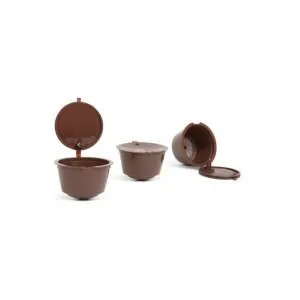 10 db újratölthető kávékapszula készlet, mosható 9g/40 ml, barna, kompatibilis a Dolce Gusto-val