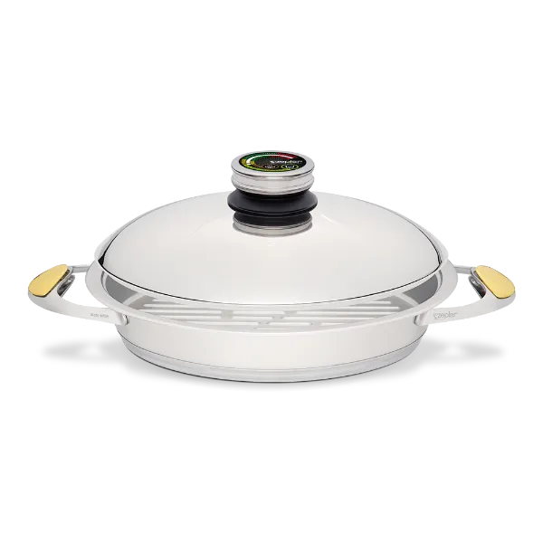 Zepter Cookware Oval Griller pan for cooking without fat and water - grill pan 2.5 l Ø 30 cm