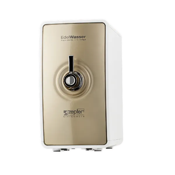 Zepter EdelWasser - compact countertop water purifier - wireless, 5 filter system, reverse osmosis, gold colour case