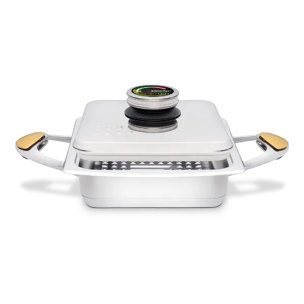 Zepter Quadra cookware for cooking without fat and water - grill pan 1.8 l, 19 x 19 cm x 5.7 cm (2 handles)